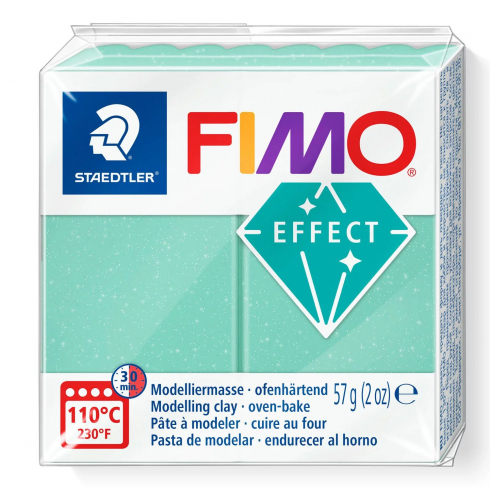 Fimo Effect Knete - Edelsteinfarbe jade, Modelliermasse 56g